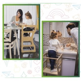 Enskids Twınn Mama Sandalyesi & Öğrenme Kulesi İkisi Bir Arada TWINN
