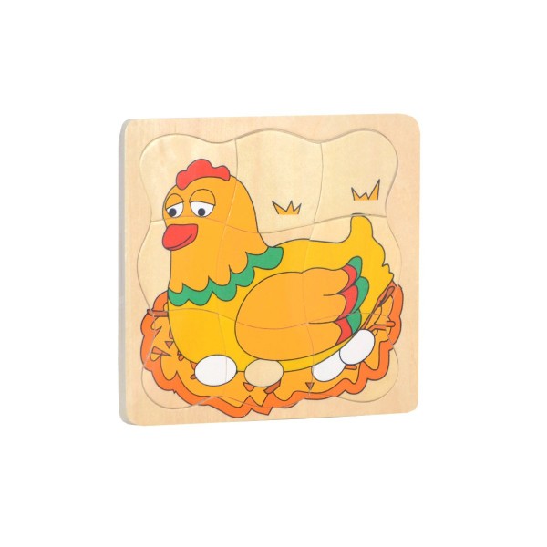 Kat Kat Tavuk Ahşap Puzzle
