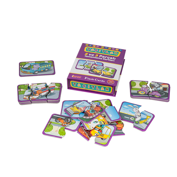 Flash Card Taşıtlar 2 Ve 3 Parçalı Tamamlama Kartları (40 Parça)