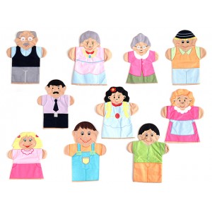 Kumaş Aile Kukla Seti 10 Lu