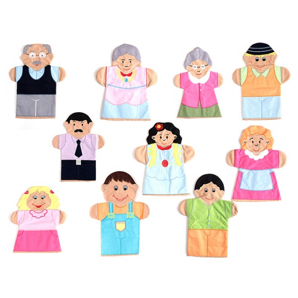Kumaş Aile Kukla Seti 10 Lu