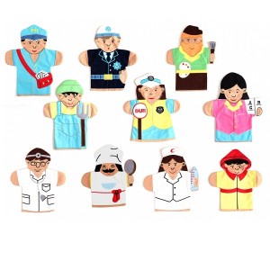 Kumaş Meslekler Kukla Seti 10 Lu